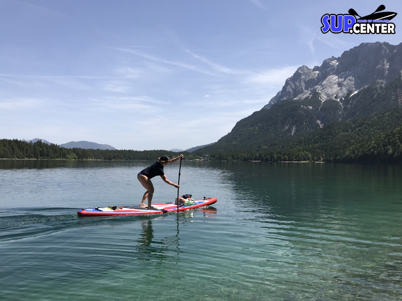 Stand Up Paddling auf dem Eibsee SUPTour am Rande der Zugspitze