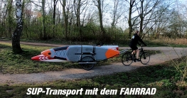 SUP-Transport auf dem Fahrrad - Stand Up Paddling