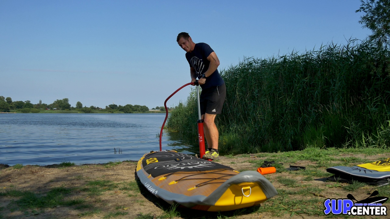 NEMAXX Premium Handpumpe für SUP Stand Up Paddle Board Pumpe Luftpumpe Boot Pool 
