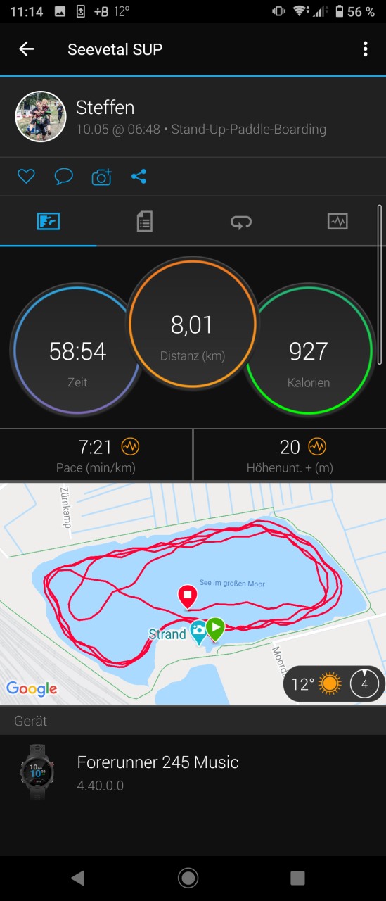 Stand Up Paddling Kalorienverbrauch beim Paddeln mit dem SUPBoard