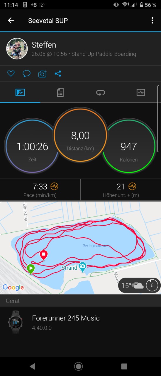 Stand Up Paddling Kalorienverbrauch beim Paddeln mit dem SUPBoard