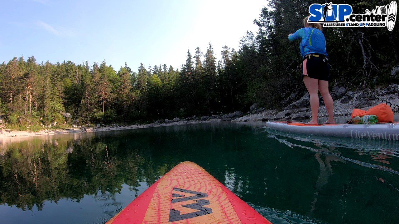 SUPTour auf dem Eibsee StandUp Paddling in der "bayerischen Karibik
