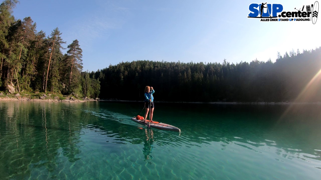 SUPTour auf dem Eibsee StandUp Paddling in der "bayerischen Karibik